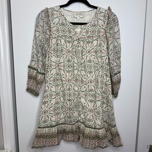 Cleobella 100% Cotton Floral Printed Dress - XS (no belt)